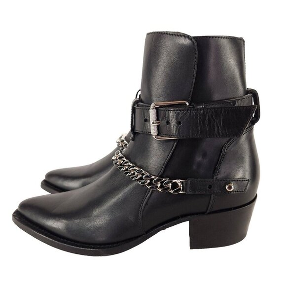 AMIRI Jodhpur Chain Boots 39 US 6 Mens Black Leather ASIS - Picture 8 of 16